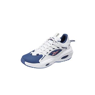 Imagem de Reebok Tênis de basquete masculino Solution MID Fitness Basketball, Branco/azul batik/vermelho vetor, 15.5 Women/14 Men
