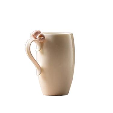 Imagem de Caneca Caneca Meninas Requintado Criativo Copo de Cerâmica Escritório Copo de Água Criativo Leite Café Flor Xícara de Chá Caneca de Café (Cor: Latão)