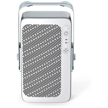 Imagem de Purificador de Ar com 3 Velocidades, Tecnologia de Fluxo Laminar, Suporte de Alumínio e Autonomia da Bateria até 24H, 110V, AirFanta, Branco