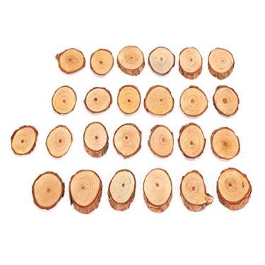 Imagem de AYNEFY Peças Ovais de Madeira de Pinho para Artesanato, Decorações Diy, Materiais de Arte, 25 Cts, Madeira Durável