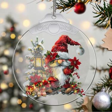 Imagem de Enfeites de Natal para pendurar cristal anão, enfeites de árvore de Natal feitos à mão, decoração de carro e casa - presentes de Natal, decoração de artesanato em acrílico, ideias de troca de