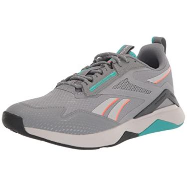 Imagem de Reebok Tênis feminino Nanoflex Adventure Tr Cross Trainer, Cinza puro/preto/azul-petróleo clássico, 38