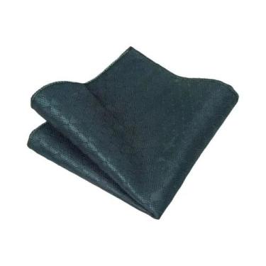 Imagem de Lenço Listrado Azul E Cinza Para Homens Acessório De Terno Formal De A