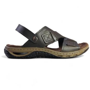 Imagem de Sandália Papete Pegada Masculina Em Couro, 44