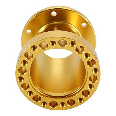 Imagem de Kit Adaptador Universal de Cubo de Volante Espaçador de Alumínio de 3 Polegadas para Melhor Controle do Veículo e Posição de Direção (Ouro)