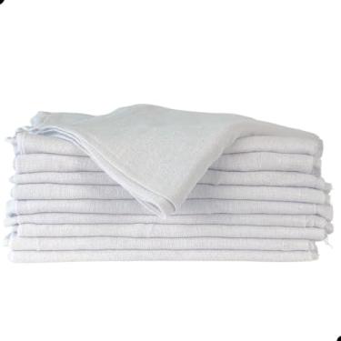 Imagem de Ditap Mix Kit 10 Panos de Chão Branco Algodão Duplo Alta Absorção e Durabilidade Limpeza Pezada