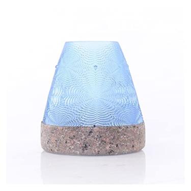 Imagem de Vaso Jarrón Mesa Flor Hidropônica Vidro Moderno Garrafa de Flores Sala de Estar Decoração de Casa Decoração de Mesa Ornamento para Flores (Cor: Azul, Tamanho: 23,5 x 23 cm) Decoração de casa (Cor