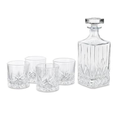 Imagem de Jogo Licoreira de Vidro 700ml com 4 Copos Sofisticado - Tuut