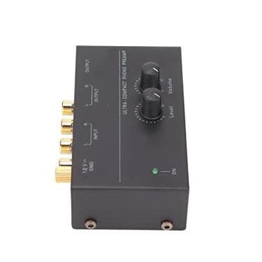 Imagem de Akozon PP500 Phono Pré-amplificador Estéreo de Baixo Ruído de Entrada/saída Mini Pré-amplificador Com Controle de Volume para Toca-discos (Plugue UE)