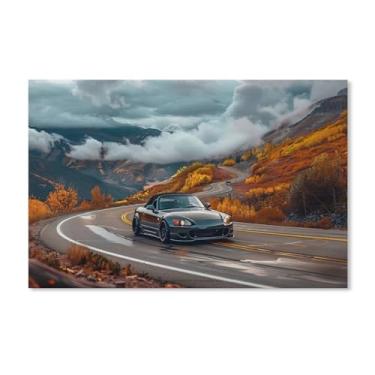 Imagem de HouLaiZhe S2000 Jdm carro esportivo montanha neblina pôsteres lona parede estética sala decoração de parede impressões galeria sala decoração de parede para quarto sala de estar escritório 11 x 17