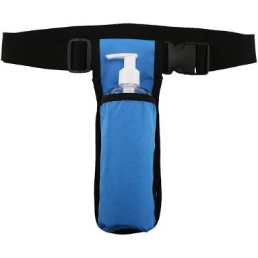 Imagem de LANLAOER Coldre de loção cremosa frasco de óleo de massagem, frasco único, ajustável, prático, profissional, massagista, loção, cinto (apenas saco) (uma garrafa), Azul-celeste, 1 Fl Oz (Pack of 1)