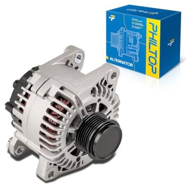Imagem de PHILTOP Alternador compatível com 2010-2013 Sonata 2.4L, 2010-2013 Tucson 2.0/2.4L, 2010-2013 For-t-e 2.0L, 2011-2013 Optima/Sportage 2.4L, 11492N,110Amp,CW,SC6