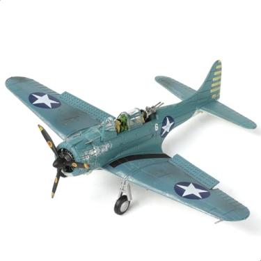 Imagem de SEBUNAS Modelo de caça Douglas SBD Dauntless Fighter em escala 1/72 clássico da Segunda Guerra Mundial EUA Fighter Militar Metal Diecast Kit de modelo de aeronave para adultos ou presente