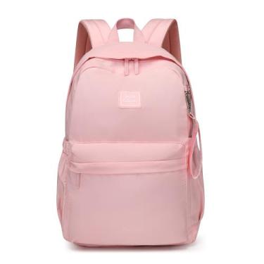 Imagem de Mochila Infantil Reqinqin Rosa Impermeável - Para Meninas Acima de 6 A