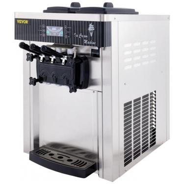 Imagem de Máquina de Sorvete Hard Serve Comercial VEVOR Prata Cilindro 6L Alta Produção 18L/h 1780W Modelo BQL-128YH
