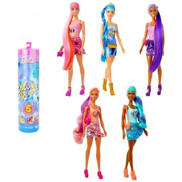 Imagem de Boneca Barbie Revelação de Cores com 6 Surpresas e Impressão Patchwork, Barbie