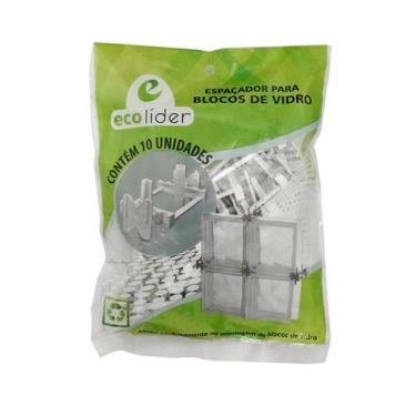 Imagem de Espaçador Bloco Vidro Branco com 10 - Comprenet