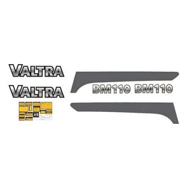 Imagem de Kit Adesivos Faixas Etiquetas Trator Valtra Bm110 Bm 110 Cor - ORAJET