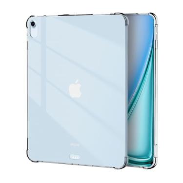 Imagem de Lunivop Capa para tablet compatível com iPad Air de 11 polegadas M3/M2 2024/2025/2022/5ª/4ª 2020 10,9 polegadas fina TPU antiamarelamento silicone capa protetora transparente para iPad Air 11