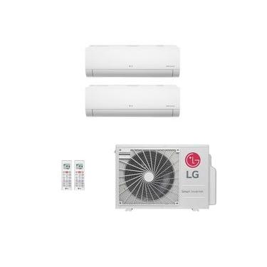 Imagem de Ar-Condicionado Multi Split Inverter LG 18.000 (1x Evap HW 7.000 + 1x Evap HW 9.000) Só Frio 220V