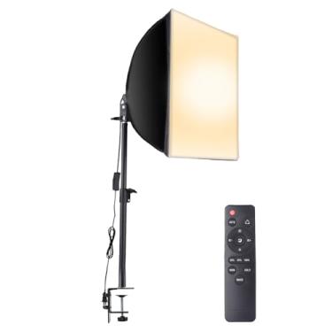 Imagem de Luocute Kit de Iluminação para Fotografia Softbox Kit de Luz de Estúdio on Softbox Com 40x40cm 85W Luz de Vídeo LED Bicolor Suporte de Mesa de Metal Controle Remoto para (Plugue UE)
