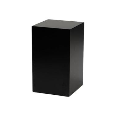 Imagem de Suporte de pedestal quadrado preto - Suporte de cubo de 30 cm para mesa de sobremesa de casamento, exposições de esculturas, decoração de festa, suporte de vitrine de plinto portátil