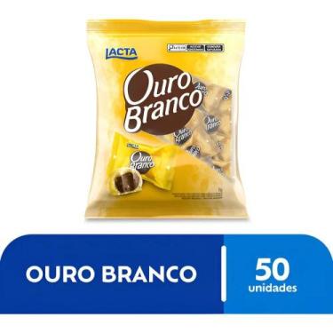 Imagem de Bombom Ouro Branco Chocolate Branco 1kg Pacote Econômico Original Lact