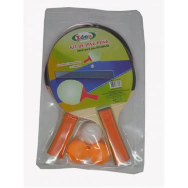 Imagem de Kit Ping Pong Tênis De Mesa 2 Raquetes E 3 Bolinhas