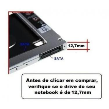 Imagem de Caddy Case Gaveta Suporte Hd Notebook Gravador De Dvd 12,7Mm