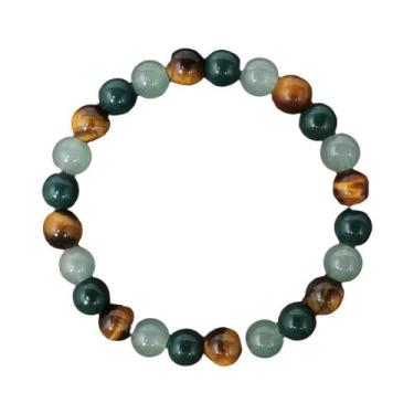 Imagem de Pulseira Feminina Boêmia De Pedra Olho De Tigre, Joia Natural Estilosa