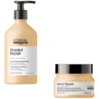Imagem de Shampoo 500Ml E Máscara 250Ml Loreal Absolut Repair - Alfaparf