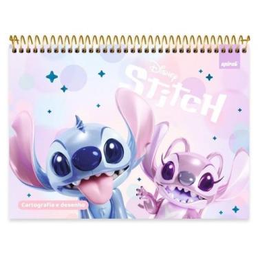 Imagem de Stitch Caderno de Desenho Capa Dura Espiral Superior 80 Folhas Spiral