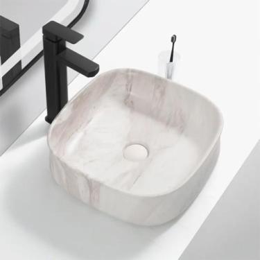 Imagem de Cuba Deend De Cerâmica Quadriva Quarzo Para Banheiro 42x42x14 cm