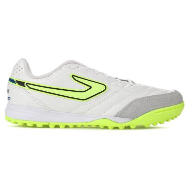 Imagem de Chuteira Topper Society Maestro Club V Branco Verde e Cinza - Masculino-Masculino