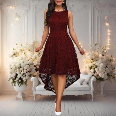 Imagem de Vestido Renda Madrinha 13 Formatura Festa Batizado Noite Aniversario -