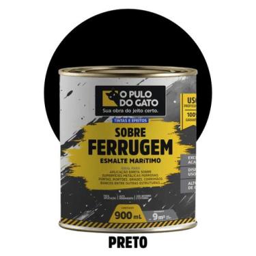 Imagem de Tinta Esmalte Para Ferrugem Sobre Ferrugem 900ml - O Pulo do Gato, Pre