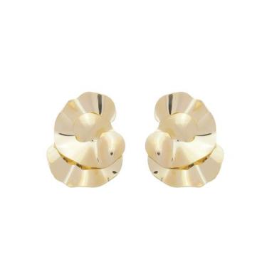 Imagem de Brinco thais matelado redondo folheado a ouro 18k - PIUKA, Ouro 18k, 6