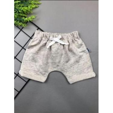 Imagem de Shorts/Bermuda para Bebê Liso Bananinha - Pepé Baby, Cinza, 2