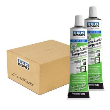 Imagem de Silicone Acetico Transparente Construção Tekbond 50g 12 Unid