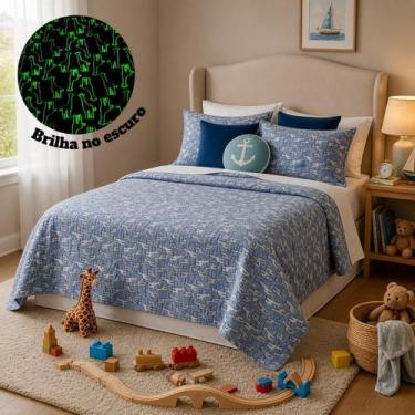 Imagem de Manta Infantil Brilha no Escuro 2,00x1,80m Casal Antialérgica Microfib