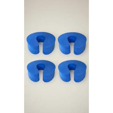 Imagem de Protetor Porta Salva Dedos EVA Kit 4 Unid Azul - Congratulations Store