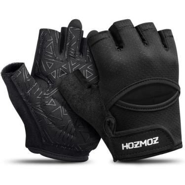 Imagem de Luvas ventiladas para musculação HOZMOZ com acolchoamento espesso