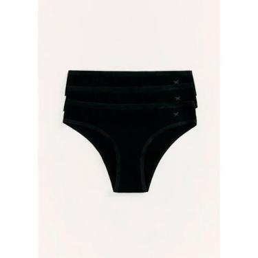Imagem de Kit/3 Calcinha Biquíni Hering Intimates 77UG Feminina Malha Algodão T.