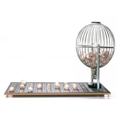 Imagem de Kit Bingo completo Tabuleiro globo e bolinhas