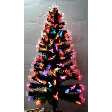 Imagem de Árvore De Natal Fibra Ótica Super Led Colorida 120cm Bivolt - Global