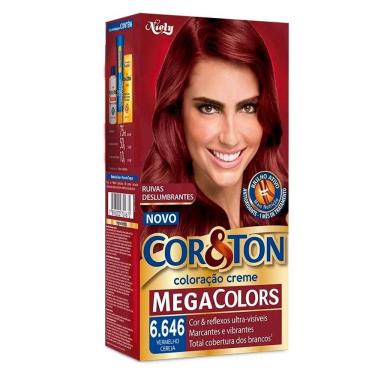 Imagem de Tintura Creme Cor & Ton Megacolors Vermelho Cereja 6.646