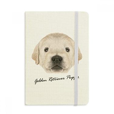 Imagem de Treined Golden Retriever Filhote Animal Notebook Tecido Capa Rígida Diário Clássico Agenda A5