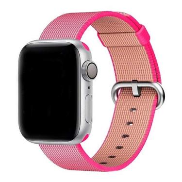 Imagem de Pulseira Nylon, compatível com Apple Watch (Rosa Pink, 42/44/45)