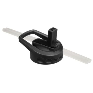 Imagem de FIFTY/FIFTY A68002BK0 Garrafa de água com tampa de boca larga com canudo, plástico, preta