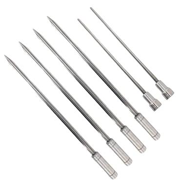 Imagem de 6x Espetos Espada/Coração De Inox Lâmina 60cm Para Churrasco